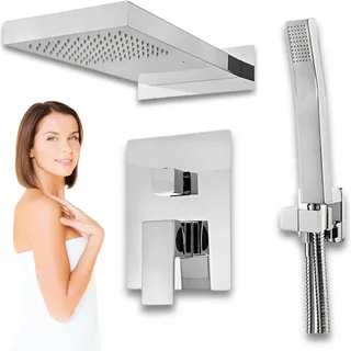 Enzo S-1101 Chrom-Unterputz-Brauseset - Silber