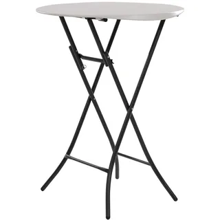 LIFETIME Klapptisch Ø84x110 cm | Weiß | Stehtisch Bistrotisch Kunststoff mit Klappfunktion | UV-beständig & wetterfest | Für Garten, Event & Party | Indoor & Outdoor einsetzbar | 7 kg leicht