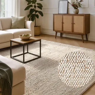 Villeroy & Boch Peas Juteteppich 200 x 300 cm Beige/Weiß