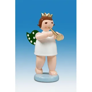 Engelmusikant Engel mit Trompete mit Krone Höhe 22 cm NEU Holz Weihnachtsengel