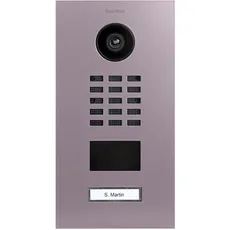 DoorBird D2101V IP Video Türstation, Pastellviolett (RAL 4009) | Video-Türsprechanlage mit 1 Ruftaste, RFID, HD-Video, Bewegungssensor