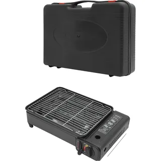 Gasgrill, tragbares Design, hohe Effizienz, schwarz - Schwarz