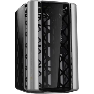 Geometric Future M2 The ARK Glasgrau, mATX/Mini-ITX-Gaming-Gehäuse, Kristallbeschichtung, Typ-C-Hub, 360-Grad-Kühler, GEO-M2-GG
