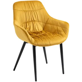 SalesFever Armlehnstuhl Senfgelb 63x81.5x61 cm