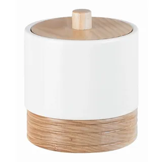 Sadena Kosmetikdose , Eichefarben , Holz, Kunststoff , Eiche , rund , 10.5 cm , Badaccessoires, Kosmetikdosen