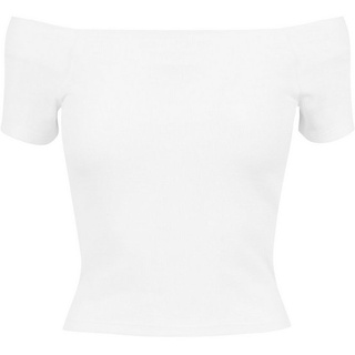 URBAN CLASSICS TB1500 Damen T-Shirt Ladies Off Shoulder Rib Tee TB1500, Gr. X-Large, Weiß (white 220)