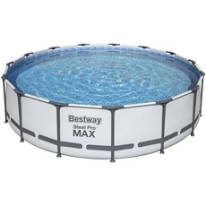 Bild Steel Pro Max Frame Pool Set 457 x 107 cm lichtgrau inkl. Filterpumpe + Zubehör