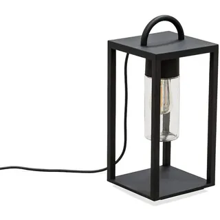 Konstsmide Laterne Aluminium/Glas spritzwassergeschützt IP44 E27 schwarz/grau
