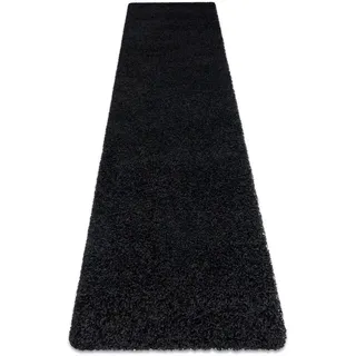 rugsX Teppich Soffi 60/250 cm , Schwarz , Textil , Rechteckig , 60x250 cm , Teppiche und Böden, Teppiche, Hochflorteppiche & Shaggys