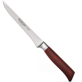 Burgvogel Solingen Natura Line, Ausbeinmesser Holzgriff, rot satiniert, geschmiedet, 15 cm, rostfrei, sehr scharf, Made in Germany, braun, 6920.906.15.0