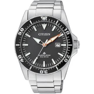 Citizen Promaster Diver Herren-Armbanduhr Eco Drive, BN0100-51E, 200 m, Schwarz/Mehrfarbig, Armband