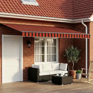 vidaXL Elektrische ausziehbare Markise 5 x 3,5 m - Grau