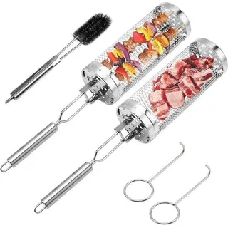 Portable Camping Grill - Groß - Abnehmbares Griffstück - Fleisch und Gemüse