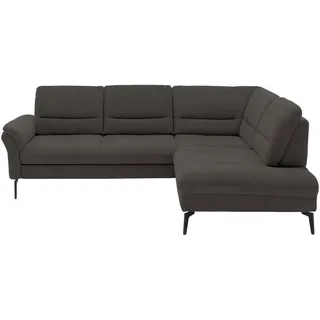 Beldomo System Ecksofa , Dunkelbraun , Textil , Ottomane rechts, L-Form , 256x206 cm , Stoffauswahl, seitenverkehrt erhältlich, Bettfunktion erhältlich, Hocker erhältlich, Rücken echt, individuell planbar , Wohnzimmer, Sofas & Couches, Wohnlandschaften, Ecksofas