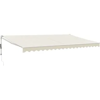 vidaXL Elektrische Markise mit Kurbel Creme 5x3 m - Creme