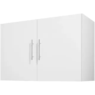 VEVOR Wandschrank für Waschküche, 2-stöckiger Wandhängeschrank mit verstellbarer Ablage, Küchenschrank mit 2 Türen, für Küche Bad Wäscherei, 40,6 x 91,4 x 61 cm (T x B x H), Oberschrank Weiß