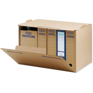 Elba Systemcontainer, 5 Stück, stapelbar, braun