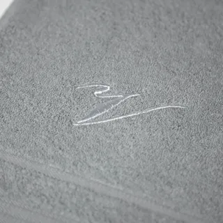 Caleffi Frottee-Tuch, Bestickt, Grau aus Baumwolle, 78409