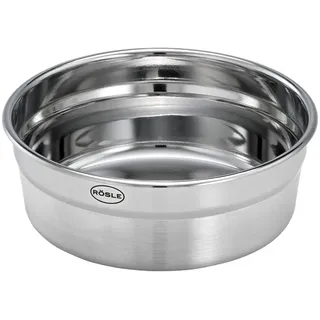 RÖSLE Dose FLEXX 2GO 0,4 L rund, Lunchbox aus Edelstahl, Mikrowellen- und Backofengeeignet bis 150 °C, spülmaschinengeeignet, silbern