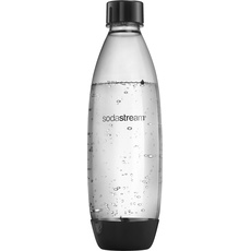 Sodastream Fuse 1L wiederverwendbare Sprudelwasserflasche, Mehrzweck, UV-beständig, spülmaschinenfest, BPA-frei, Schwarz