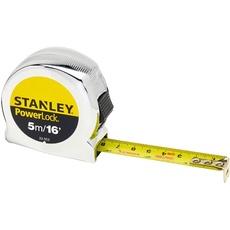 Stanley Powerlock Bandmaß, 5 m, mit Feststellknopf