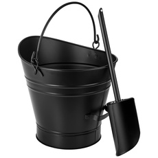 Minuteman International Coal Hod/Pellet Bucket with Scoop Kohleeimer Pelleteimer, Eisen, schwarz
