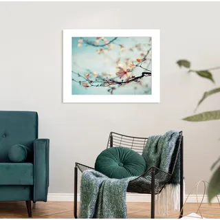 Queence Bild »Roxy« Blumen Blumenbilder China Pflanzenbilder, blau