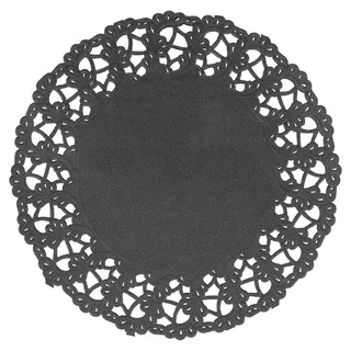 Garcia de Pou 250 Einheit rund Deckchen, 14 cm, Papier, schwarz, 14 x 30 x 30 cm