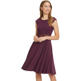 Vera Mont Damen 8631/4514 Kleid, Shiny Bordeaux, 40