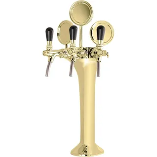 ich-zapfe Schanksäule, Bierzapfsäule - Gold, 3-leitig, Elegant - "!"
