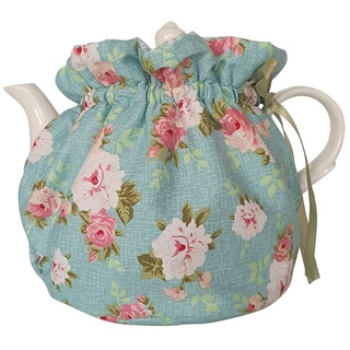 Tea Cozy, Baumwolle Vintage Floral Teekanne Staubschutz Tee Cozies, Küche Zuhause Dekorative Teewärmer mit Isolierkissen für Hausfrau, Freund, Mutter