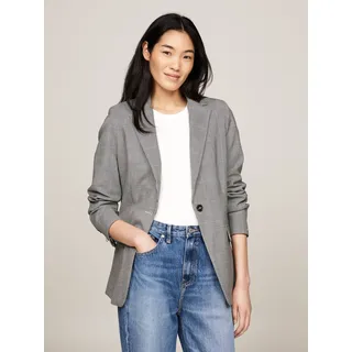 Tommy Hilfiger Kurzblazer »POW CHECK REGULAR BLAZER«, (Global Serie TH WOMEN), im Karodessin TOMMY HILFIGER Global Stp Check/ S/ Texture H Grey 36