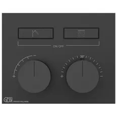 Gessi HI-FI, Fertigmontageset Unterputz-Thermostat mit Tasten-Bedienung, 2 separate Ausgänge, 63004, Farbe: Chrom