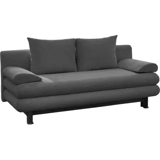 Betten-ABC Flair - Modernes Sofa mit Schlaffunktion und Stauraum - Grau