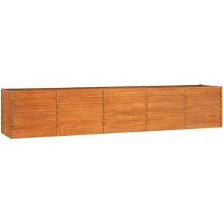 vidaXL Hochbeet Rostig 400 x 80 x 77 cm Braun