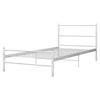 Bettgestell Metallbett Einzelbett Weiß 90x200cm - Weiß