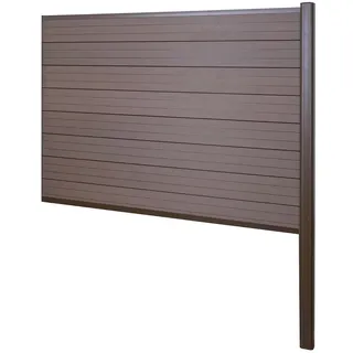 Mendler Windschutz 185 x 122 x 7,5 cm Braun WPC
