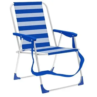 Marbueno Summer 53x56x78 Cm Fester Klappstuhl Aus Aluminium - Blue / White - One Size