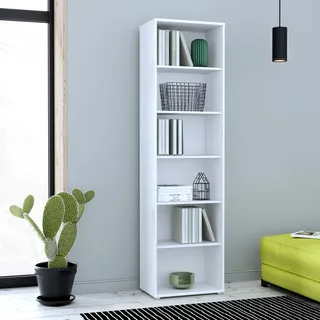 Forte Tempra Standregal 54 x 34,8 x 197,5 cm Weiß