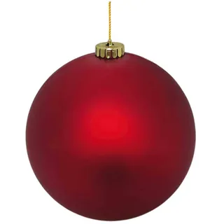 Weihnachtskugeln Christbaumkugeln XL aus Kunststoff rot matt, O20cm, 1 Stk.