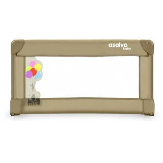 Asalvo Bettgitter 90 cm, zusammenklappbar, Rausfallschutz für Kinder, schnelle Installation, Verwendung zu Hause oder auf Reisen, kompatibel mit Matratzen – Magic Beige