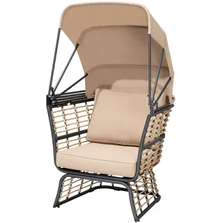 Garden Pleasure Loungesessel 58 x 60 x 84 cm schwarz