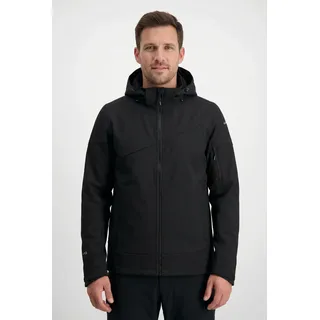Softshelljacke ICEPEAK "BARMSTEDT", Herren, Gr. 54, basic schwarz, Obermaterial: 100% Polyester, Jacken Softshelljacke