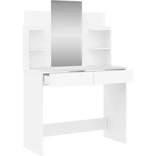 vidaXL Schminktisch mit Spiegel Weiß 96x39x142 cm - Weiß