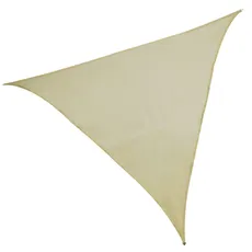 LOLAhome Sonnensegel, dreieckig, Beige, Polyethylen, 5 m