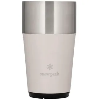 Snow Peak Shimo Vakuum-Bierbecher, 470 ml, Sand, leichter isolierter Becher für Zuhause, Camping und Outdoor