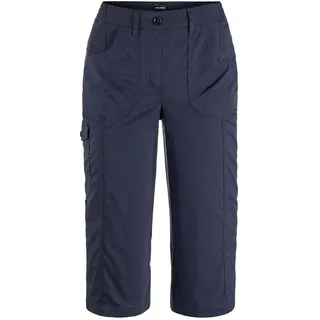7/8-Hose GOLDNER "Krempelbare Capri-Hose mit Funktion", Damen, Gr. 38, N-Gr, blau (marine), Obermaterial: 71% Baumwolle CO. 25% Polyester PES. 4% Elasthan EL., Hosen 7/8-Hose