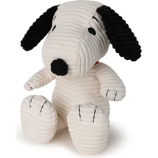 SNOOPY - ECO Snoopy assis en velours côtelé crème -19 cm - % - Weiß