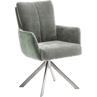 MCA Furniture Esszimmerstuhl MALIA Polyester grün 2er Set