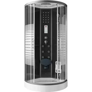 Home Deluxe Black Pearl Komplettduschkabine 100 x 100 cm BP-100-DT